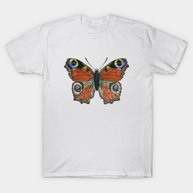 Peacock butterfly T-Shirt by katerinamk